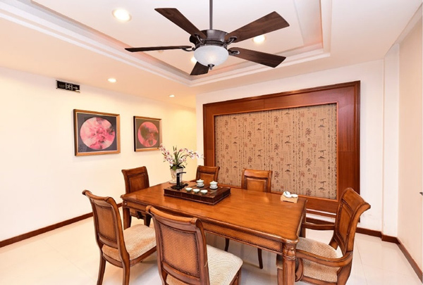 chọn quạt trần đèn cho phòng ăn hiệu quả